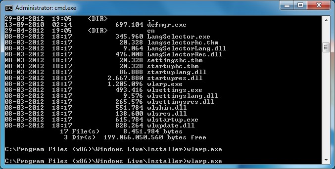wlarp.exe, fix Windows Live Mail error 0x80041161