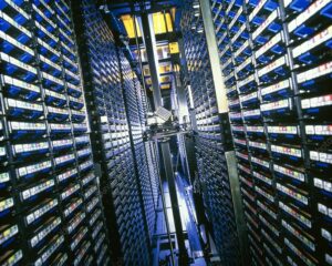 Computer tape storage robot.