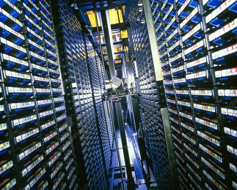 Computer tape storage robot.