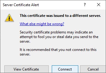 IIS Manager Server Certificate Alert