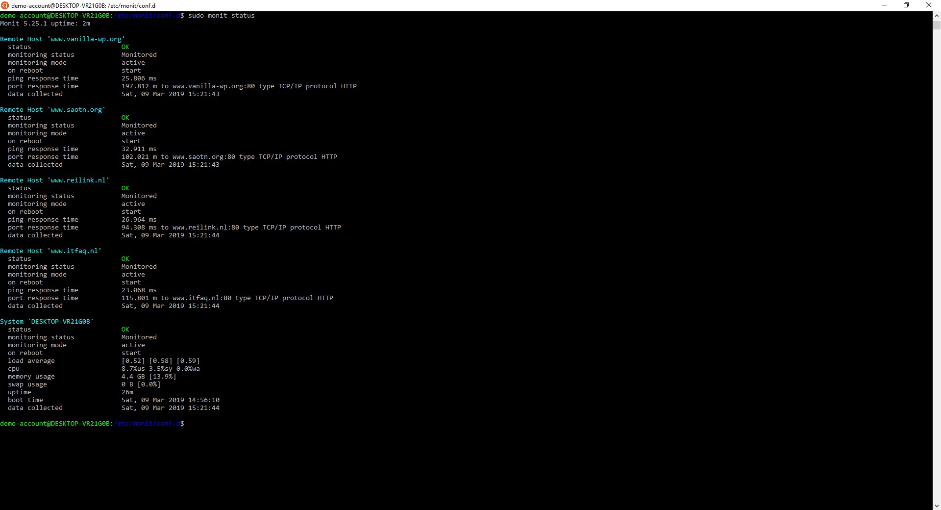 Setting up Monit monitoring in Windows Subsystem for Linux WSL ...